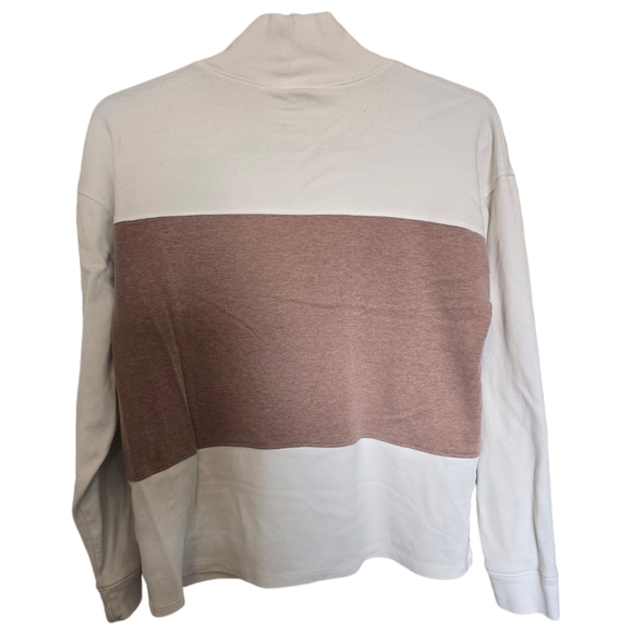 3/$15 Croft & Barrow Colorblock Mockneck Long Sleeve Shirt Size Medium - Picture 5 of 5